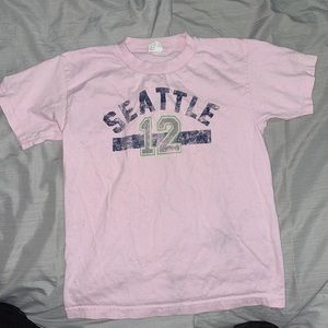 Girls large pink Seahawks T-shirt.